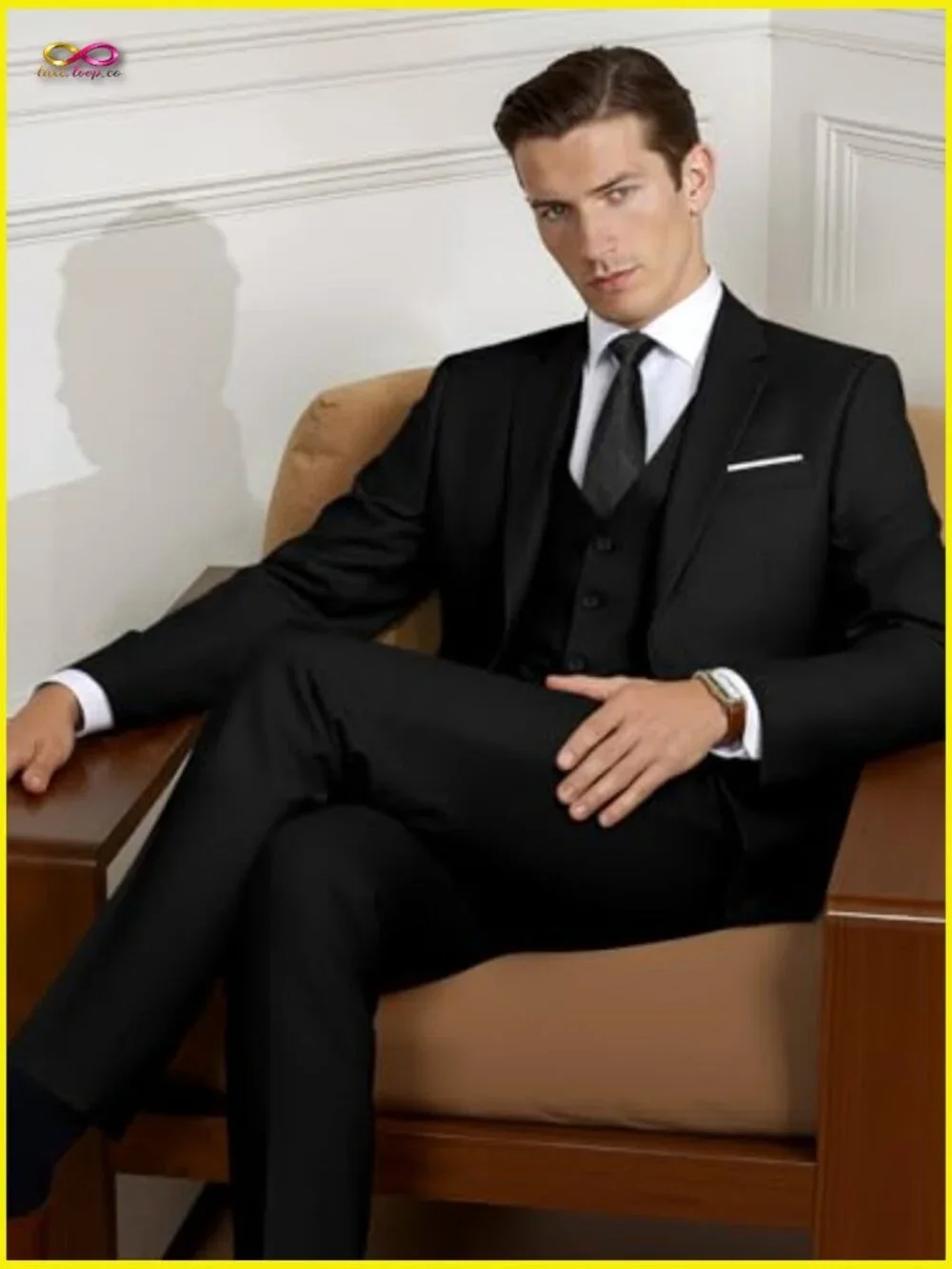 Slim Fit 3-Piece Suit Set Formal Wedding Prom Business Tuxedo Classic
